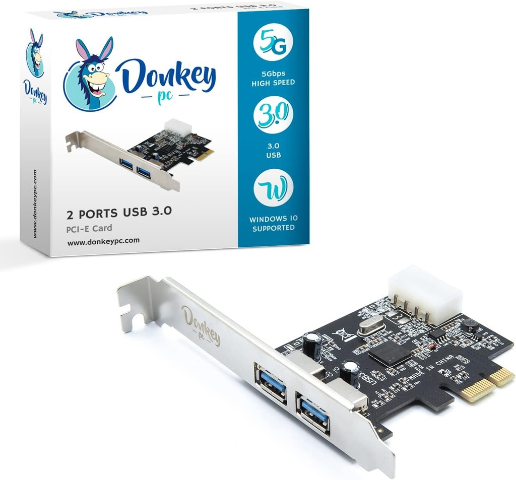Donkey PC - Carte contrôleur PCI-E vers USB 3.0