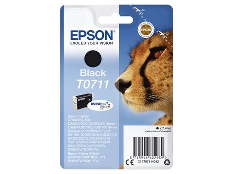 Cartouche Epson noire guépard T0711