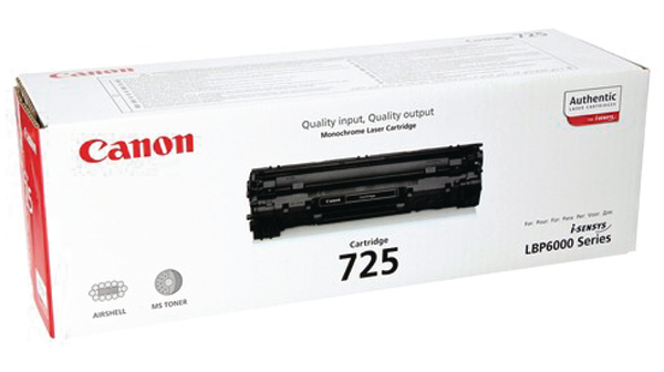 Toner Canon CRG 725 - 1 noir 1600 pages 3484B002
