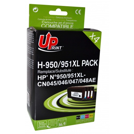 [uph950] PACK 4 CARTOUCHES COMPATIBLES AVEC HP N°950XL / N°951XL